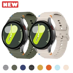 Original Silicone Sports Strap for Samsung Galaxy Watch 7/6 Cassic 43mm 47mm 5Pro 45mm Watch 7 FE 5 4 Classic 40mm 44mm Bracelet