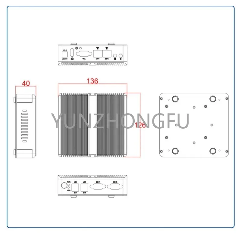 Industrial computer android mini pc rk3568 ARM embedded industrial edge computing