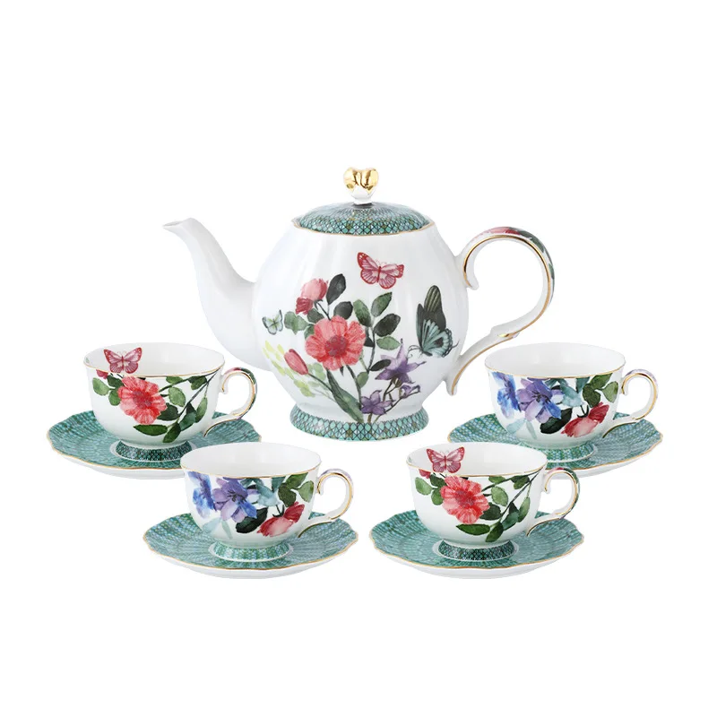 Dream-seeking Western-style flower teapot cup saucer Western-style afternoon tea set housewarming wedding gift