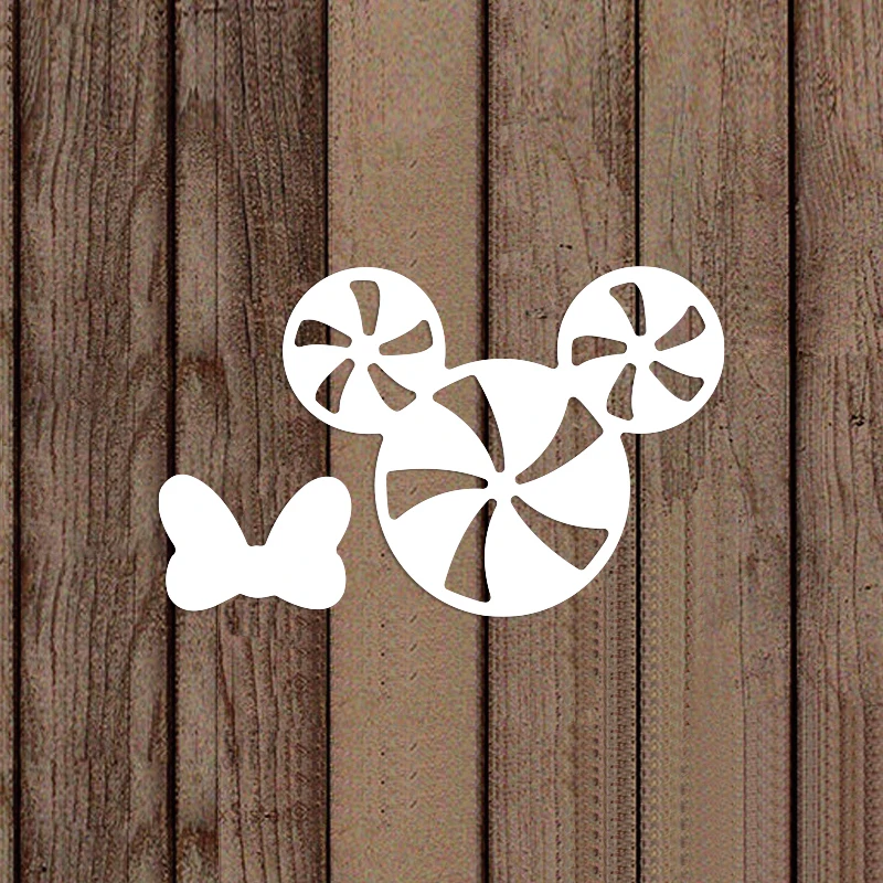 Peppermint Mickey Mouse Metal Cutting Dies Disney Diecut For DIY Scrapbook Paper Card Decorative Craft Die Cut New Arrival 2022