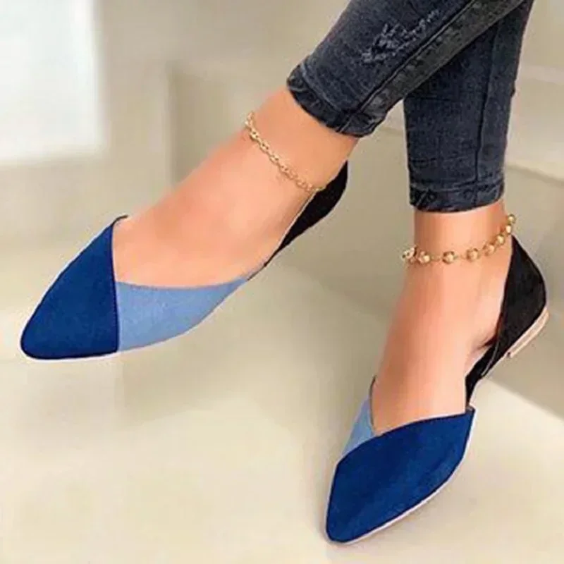 2024 Hot Sale Summer Casual Fashion Women's Flat Shoes Ballet Comfortable Flat Women's Shoes Casual Color Blocking Women's Shoes