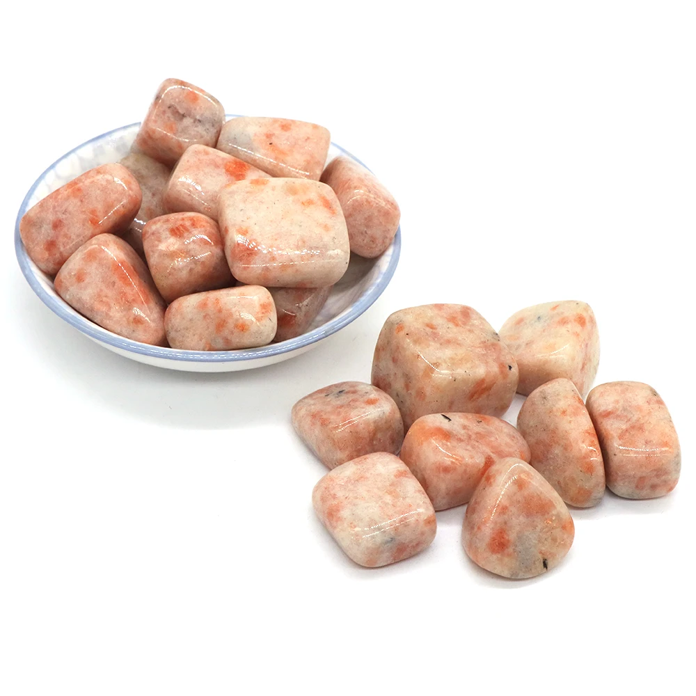 Cristal de cura natural pedra preciosa sorte sunstone cascalho quartz chakras granel caiu mineral quarto ornamento decoração da família presentes