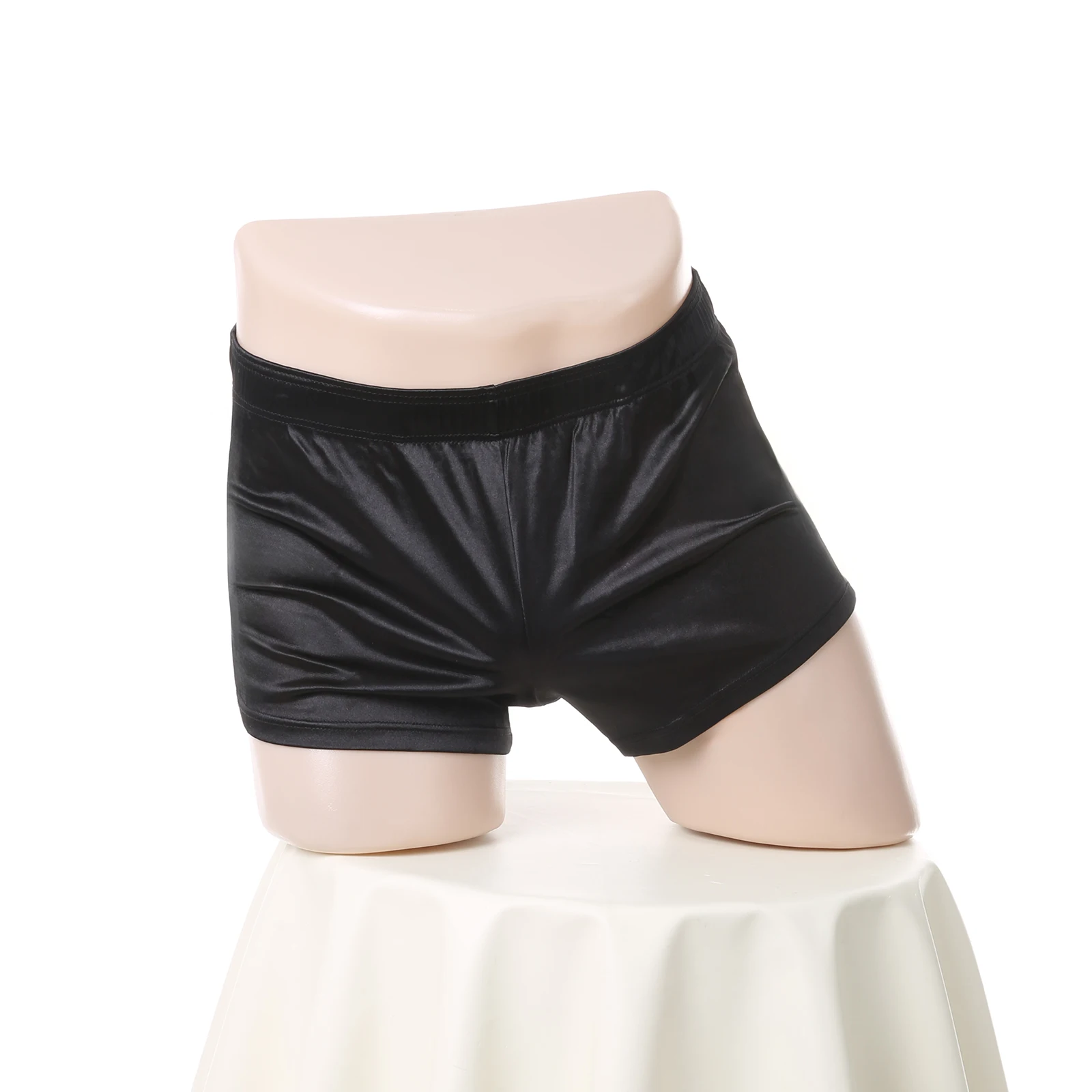 Sexy Nachtwäsche, Schlafanzug, kurze Hosen aus Satin, Herrenunterwäsche, Lounge-Pyjama, Homewear, Schlafhose, Boxershorts – Detail 18