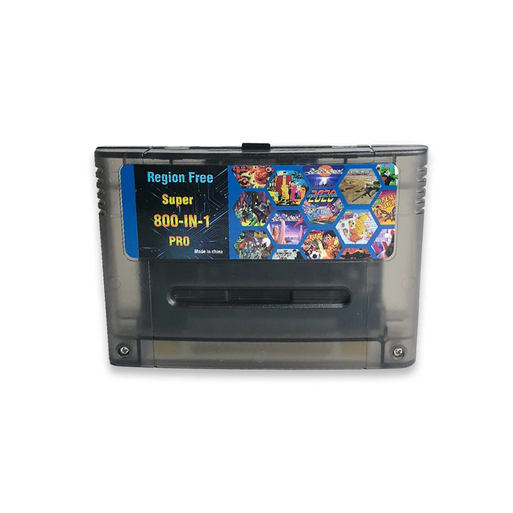 

Retro Super 800 in 1 Pro Video Game Cartridge For SNES 16 Bit Game Console Card For Super nintendo