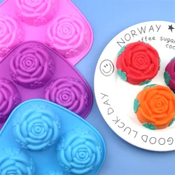 6 consecutive large rose silicone cake molds, aromatherapy plaster molds, handmade soap molds, high temperature resistance