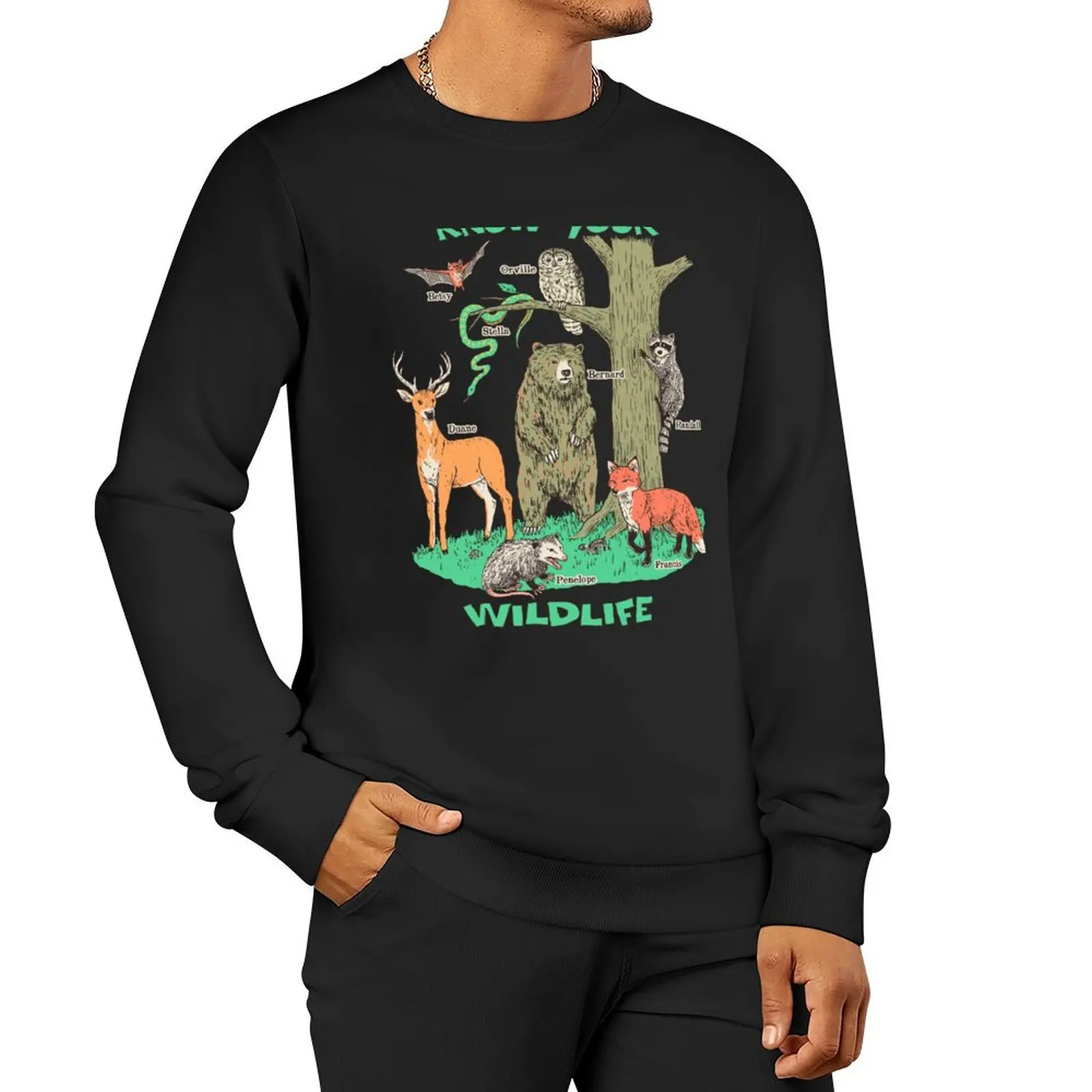 

Know Your Wildlife Sweatshirt clothes for men hooded sweatshirts