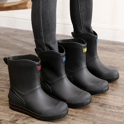 Men's Rain Boots Summer ，Men's Take-out Rider Special Rubber Shoes Construction Site Fishing Non-slip ，waterproof Rain Boots For