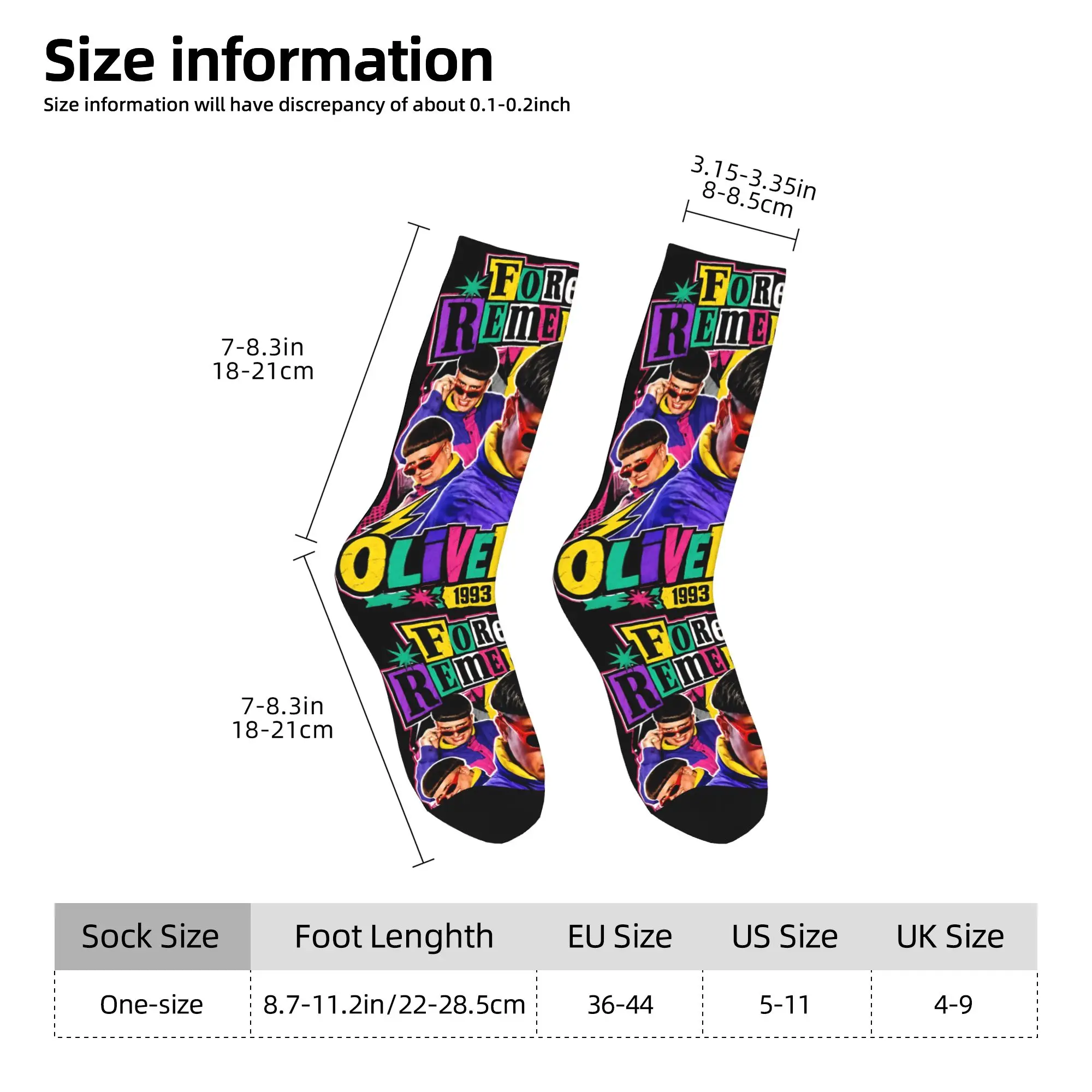 Oliver Tree Rest In Peace 1993 to 2026 Memorial Socks Men's Women's  Socks Harajuku Spring Summer Winter Middle Tube Socks Gifts