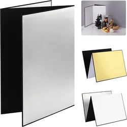 Selens-reflector plegable de cartón para fotografía, tablero de libro de papel grueso reflectante para cámara, accesorios de fotografía