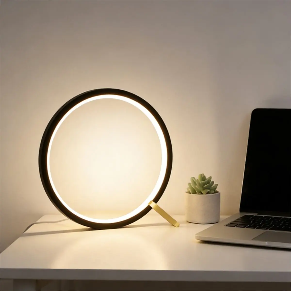 update. 3 Color Temperature LED Desk Lamp USB Powered Dimmable Night Light for Bedroom Black