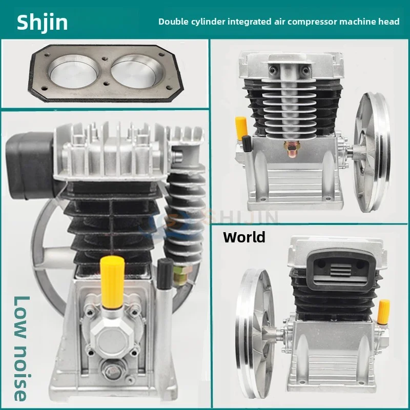 

Aluminum Casting Air Compressor Head, Home Decoration King Pump Head, Integrated Double Cylinder Spray Paint