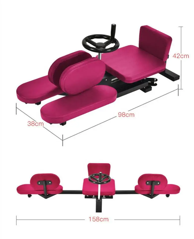 Máquina de estiramiento con rueda ajustable y asiento de gran tamaño, máquina de ejercicio de Yoga para piernas divididas, gimnasio, Fitness, precio barato