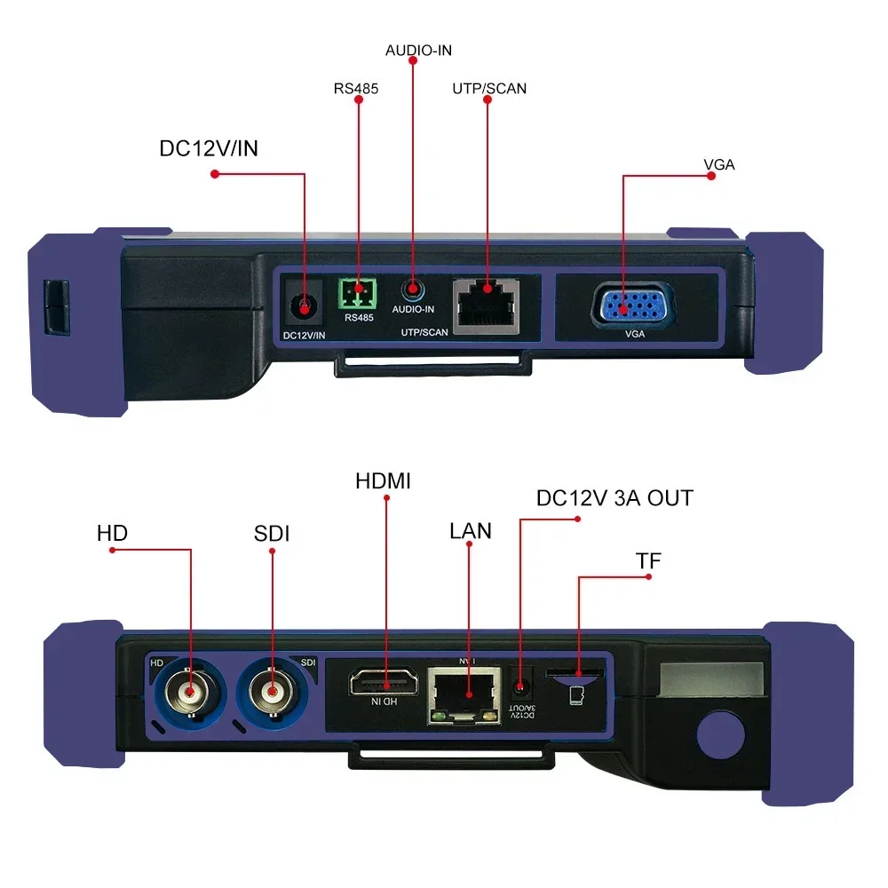 Tester kamery CCTV PEGATAH z wejściem HDMI i VGA, monitorem CCTV, tester kamery IP, 8 MP, AHD, CVI, SDI, 5,4 ", 5", IPC