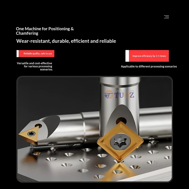 Centering Chamfering Cutter Bar Drill DX30 DX45 Machining Center Tool V-Groove Processing Replaceable Insert Type Fixed Point