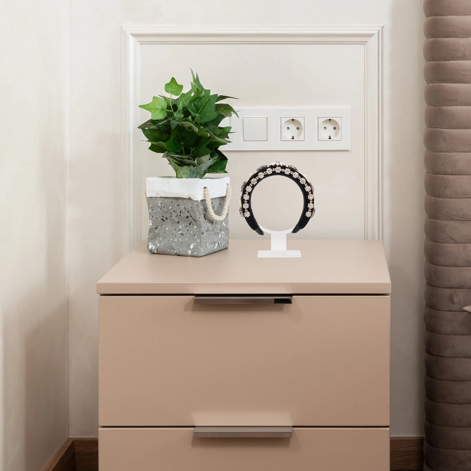 

1Pcs Hairband Organizer Headband Display Rack Round Acrylic Stand Holder Hair Accessories Showing Rack Headwear