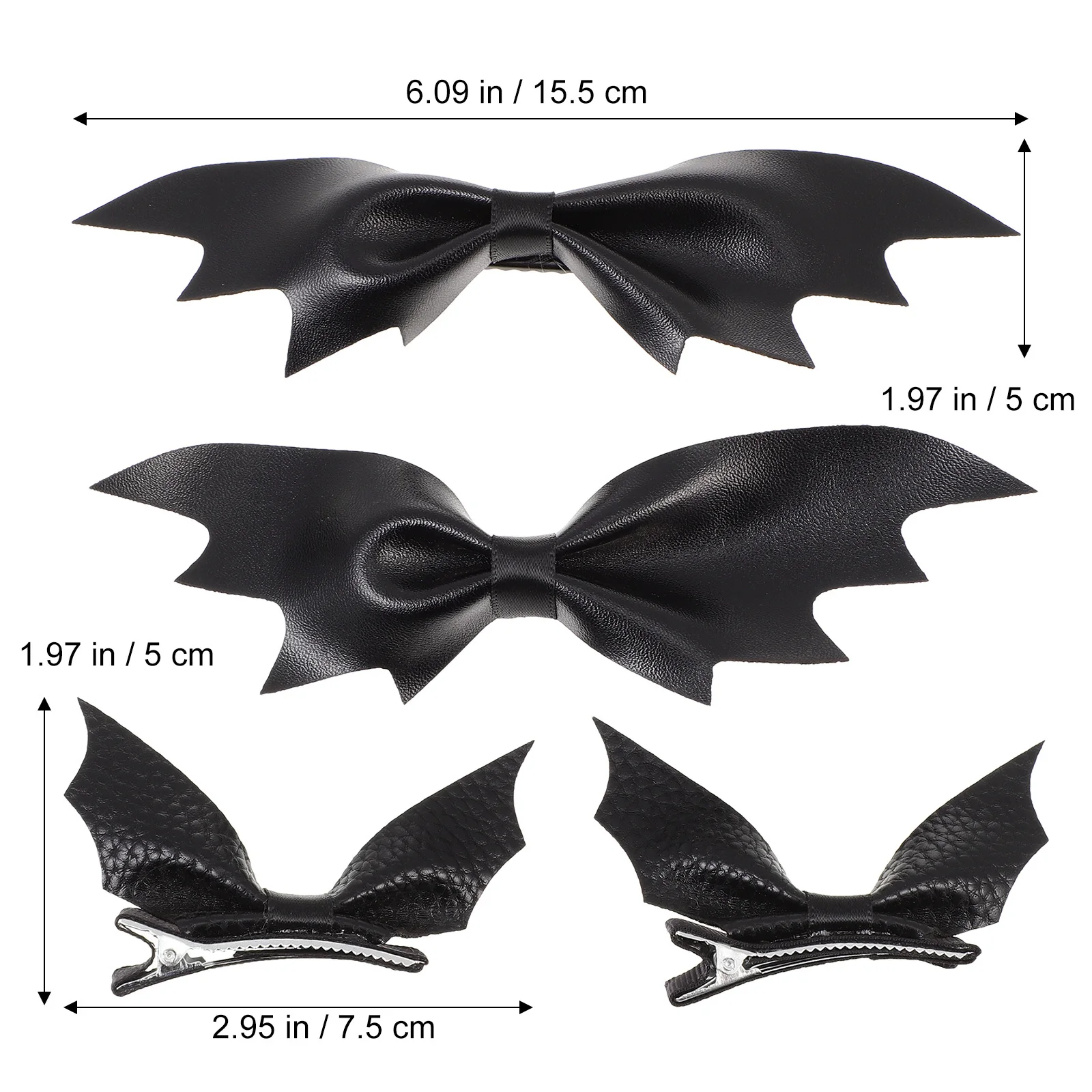 

4Pcs Bat Wing Hair Barrettes Realistic Design Chic Halloween Costumes Stage Performance Gift Bat Wing Hair Clips
