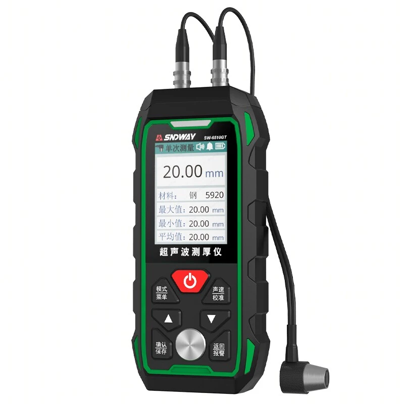 SNDWAY Factory Directly Sale High-precision 1% Accuracy IP67 Protection Ultrasonic Thickness Gauge for Steel Plastic Ceramic