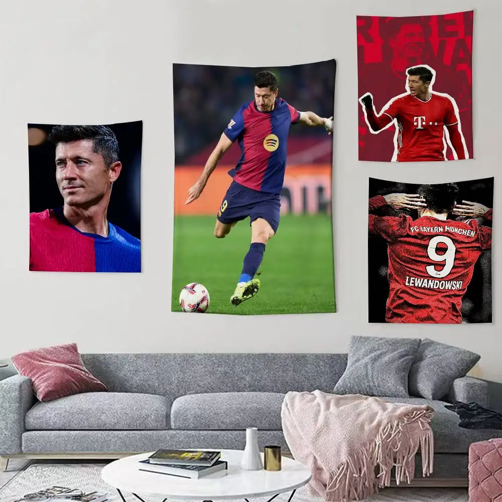 Complete Striker Robert L-Lewandowski Flags Wall Hanging Background Art Banner for Bedroom Home Outdoor Decor