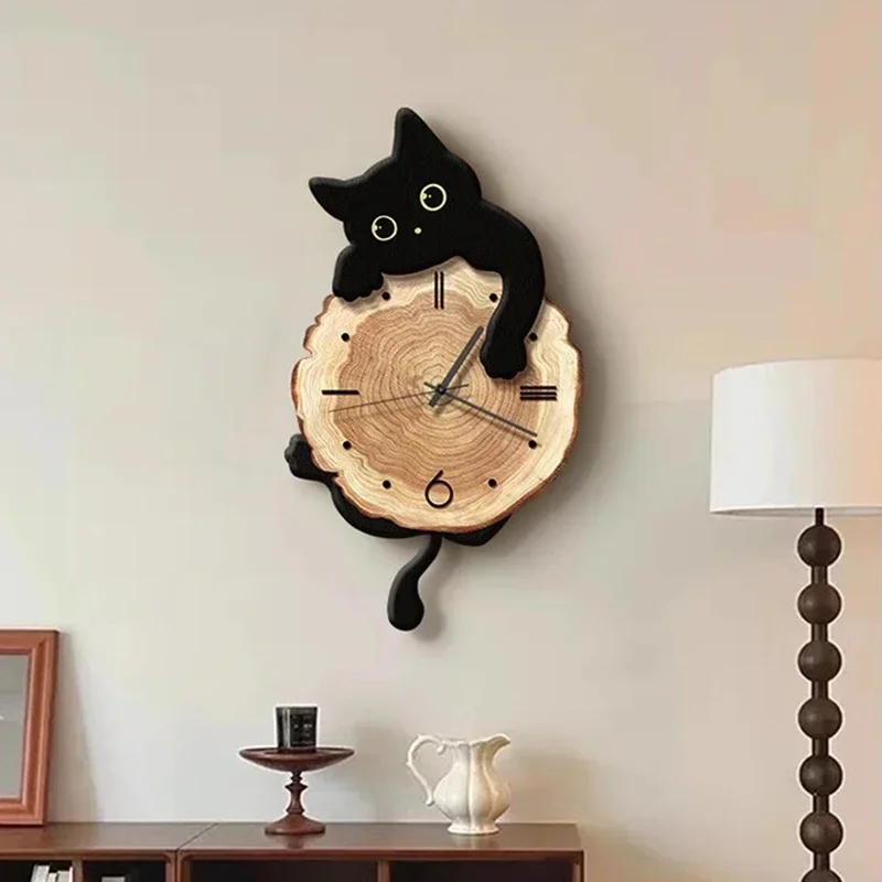 Modern Kitchen Beautiful Wall Clock Luxury Decorative Objects Wall Clock Cat Concise Orologio Da Paret Living Room Decoration