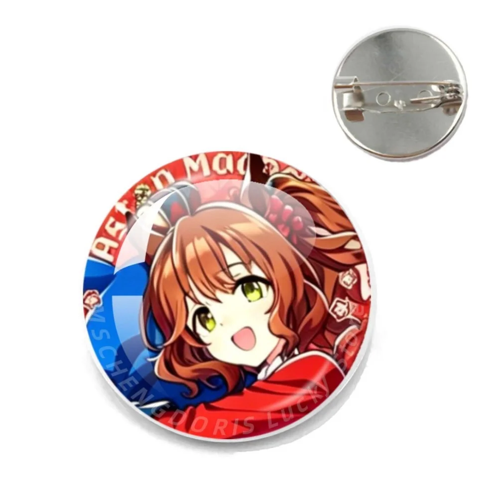 Uma Musume Pretty Derby Pins 20MM/25MM Cute Cartoon Pin Badge Handmade Metal Glass  Cabochon Brooch Backpack Charm Jewelry Gift