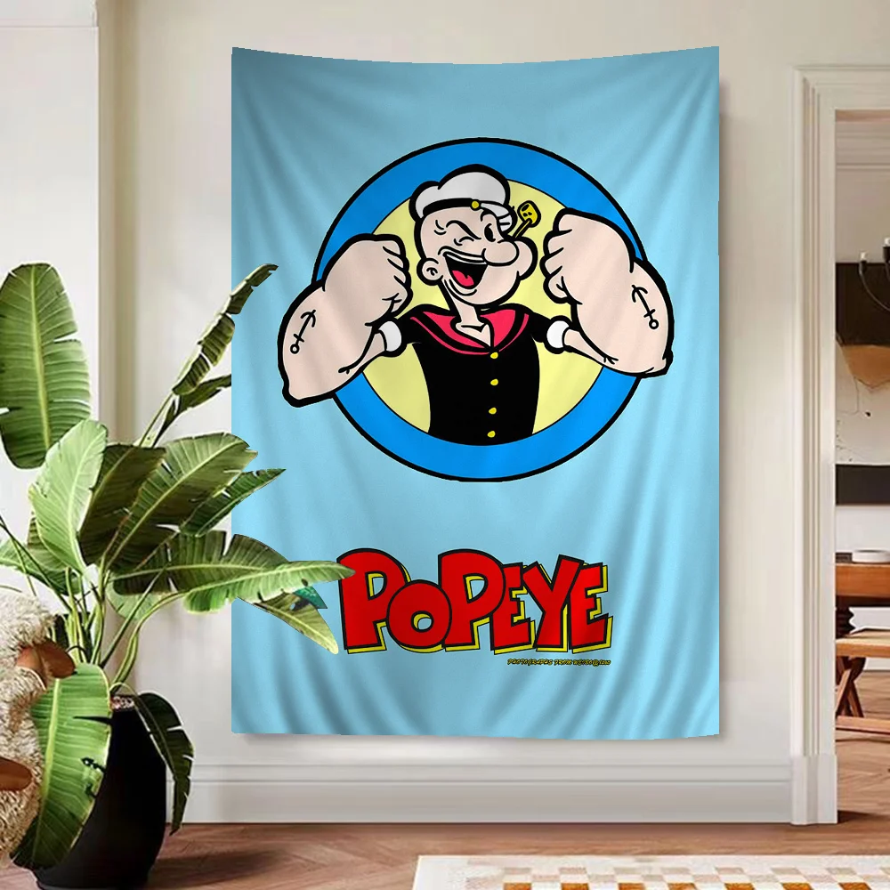 

P-Popeye Man Printed Large Wall Tapestry Art Science Fiction Room Home Decor Decor Blanket