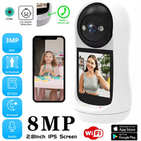 iCSee IP Cameras Wifi Vedio Baby Monitor 8MP Surveillance Cam Sound Detection HD Smart Home PTZ Camera Two Way Security Protect