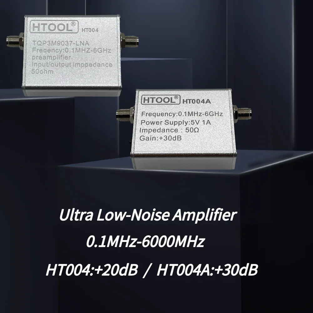 HT004 100K-6GHz Full Band Low Noise Amplifier,20dB High Gain Power Preamplifier,LNA Module for RF & Software Defined Radio (SDR)