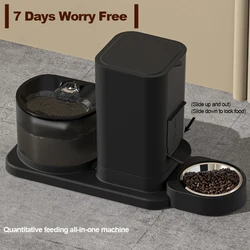 2L Cat Dog Water Dispenser Automatic All-in-One Feeding Pet Bowl Automatic Water Feeder Feeding 2-in-1