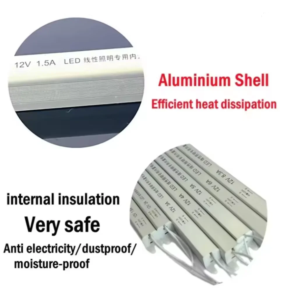 Ultrathin Switching Power LED Driver Power Supply AC220V To DC12V 24V LED Strip Lighting Transformer 24W 36W 48W 60W 72W 100W