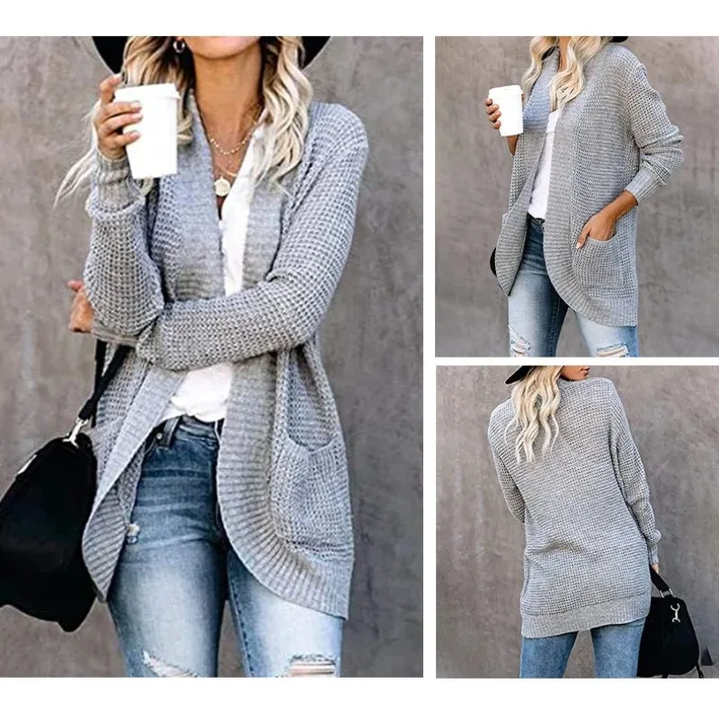 Autumn Long Coat Women Jumper Pull Femme Loose Knitted Ladies Outerwear Ropa Mujer Fashion Cardigan Jacket Sweater Woman Clothes