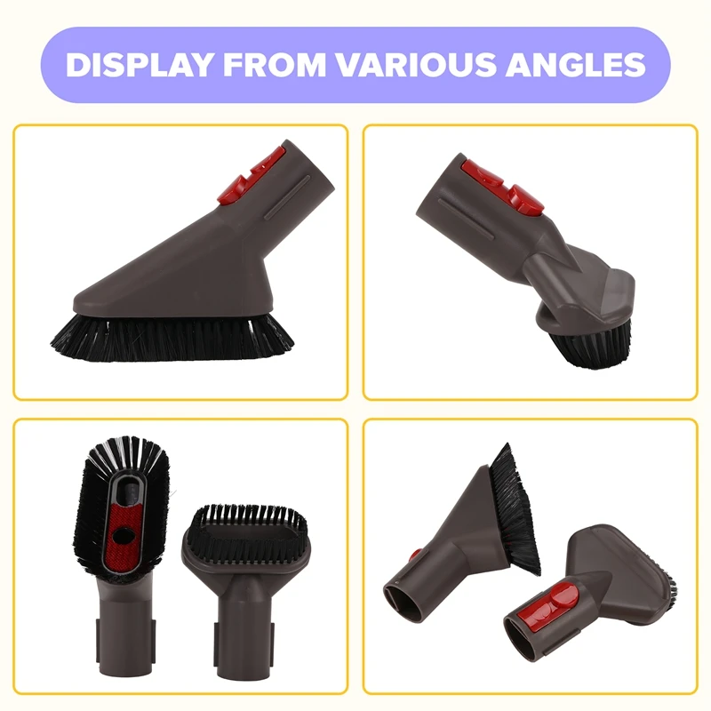 Kit de fixação de escova para dyson v8 v7 v10 v11, acessórios de aspirador de pó incluindo escova de sujeira teimosa, escova de pó macia