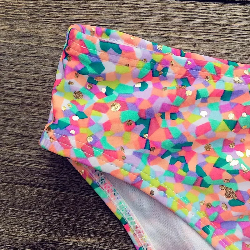 2-8Y Baby Girls Bikini Cute Floral printed Two Piece Beachwear Child Swimsuit Swimwear Bathing Suit For Kids