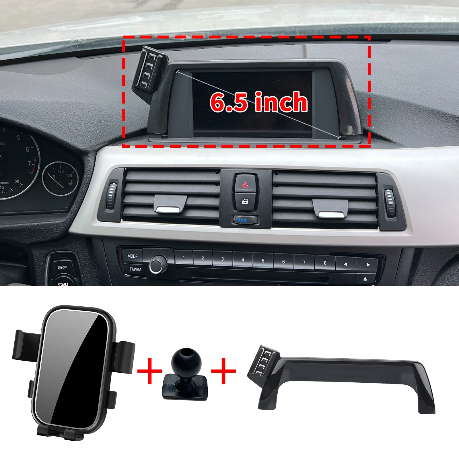 for BMW 1 Series F20 F21 2012~2019 6.5 inch LHD Phone Stand, Car Interior Holder Stable Support Universal Car Accessories