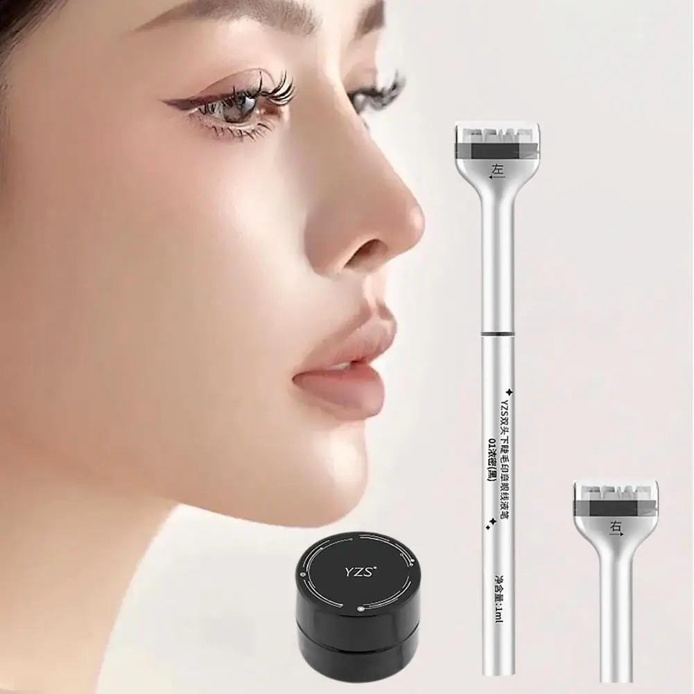 Silicone Eyelash Makeup Tool, Assistente de cílios, Impressão, Selo Mão Residual, Eye Eyeliner, Maquiagem, T8C9