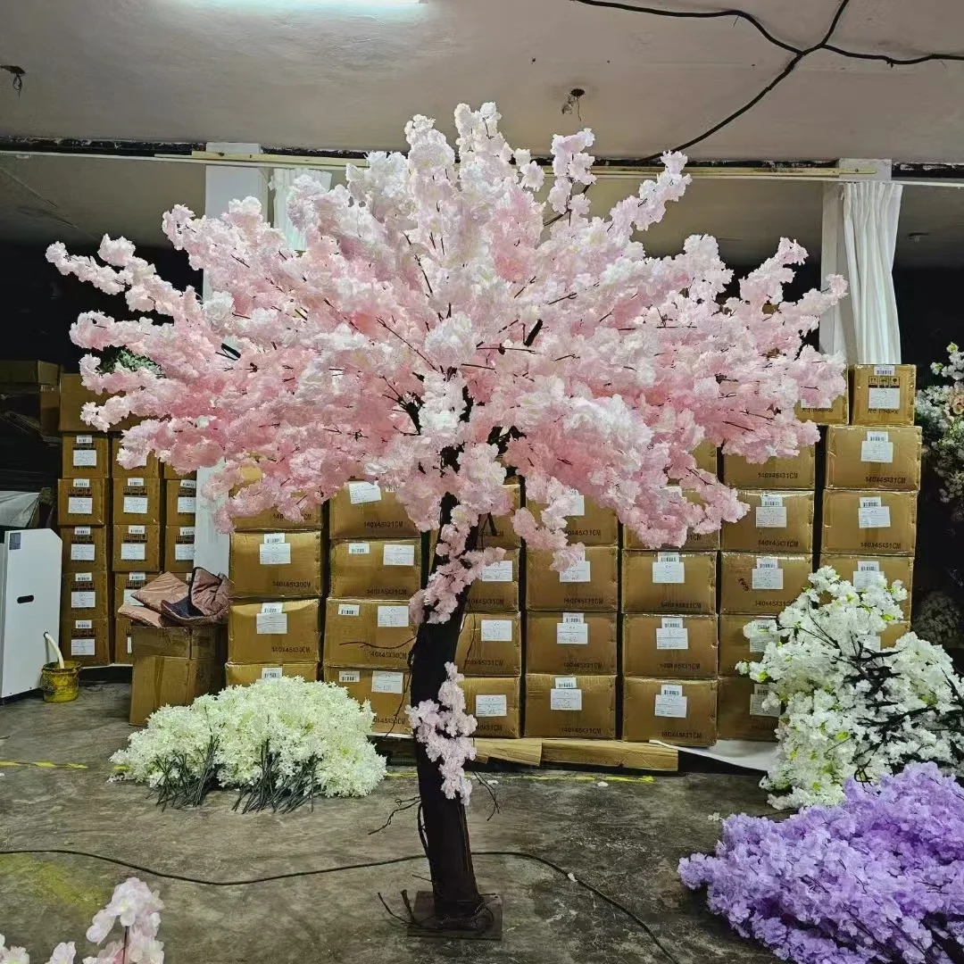 8FT PINK White Sakura Tree Artificial Flower Wedding Cherry Blossom Trees for Indoor Outdoor Home Office Decor