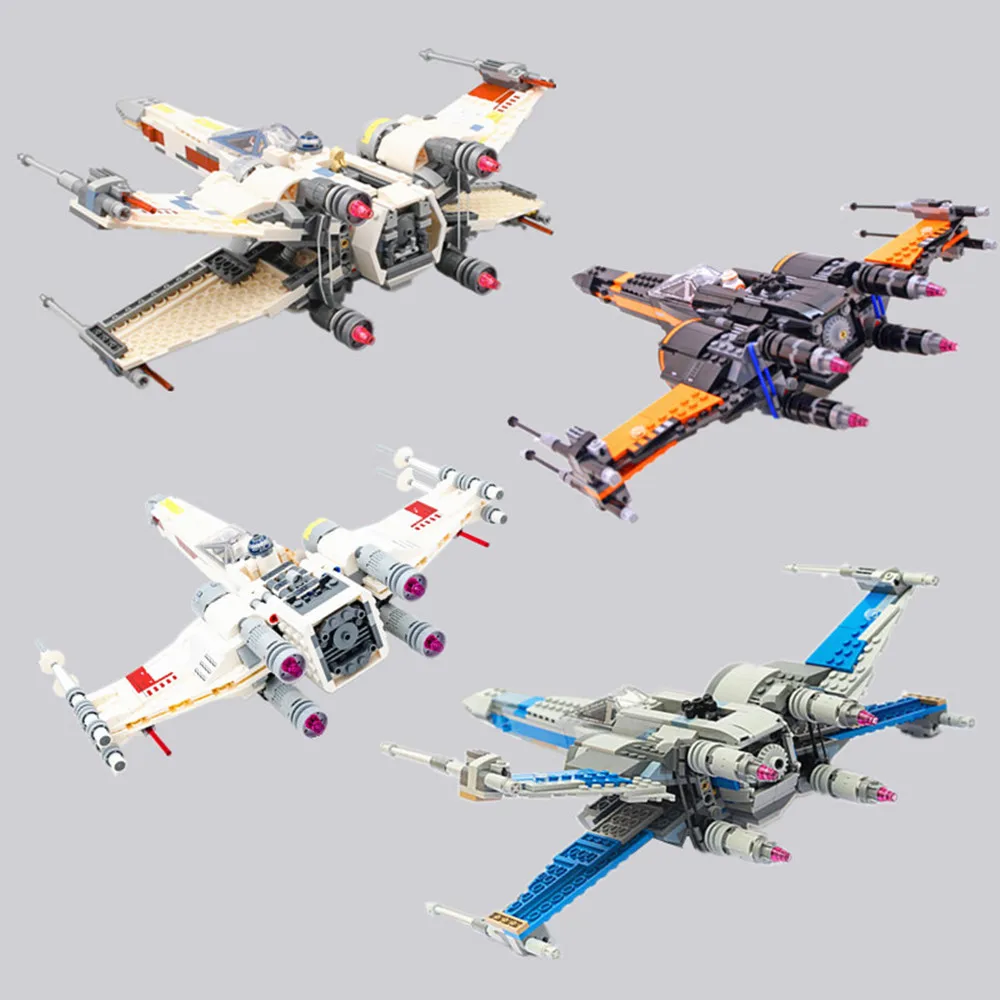 Technical Space STARS-MILITARY Spaceships Fighters Robot Droid GALAXY-WARS Model Building Block Brick Toys Kid Gift Christmas