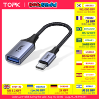 TOPK USB C to USB A Dapter OTG Cable Type C Male to USB 3.0 2.0 Female Cable for MacBook Pro Samsung Type C Adapter