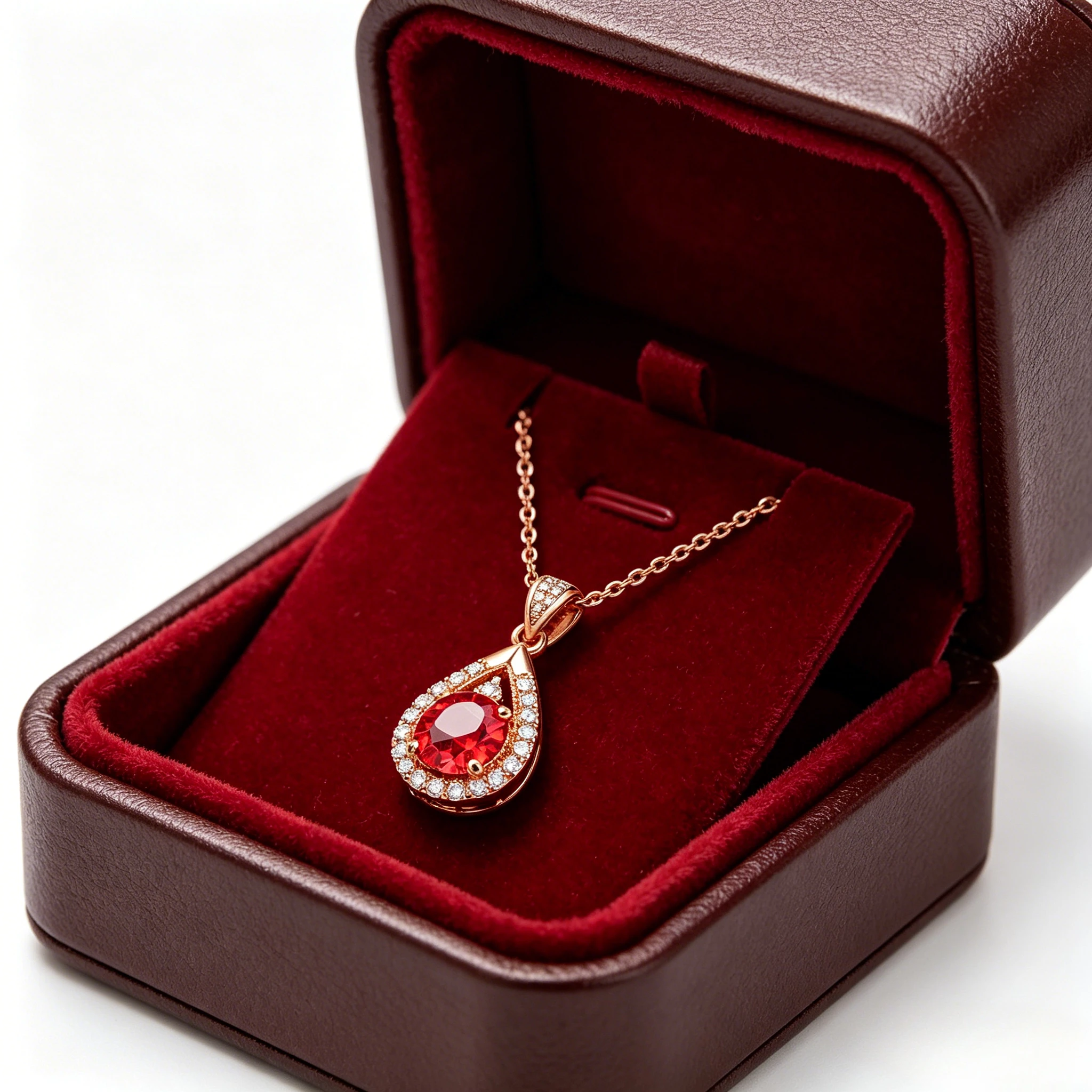 

925 Sterling Silver Gold Color Fashion 2 Carat Zircon Teardrop Pendant Necklace, Ladies Birthday Party Jewelry Gift