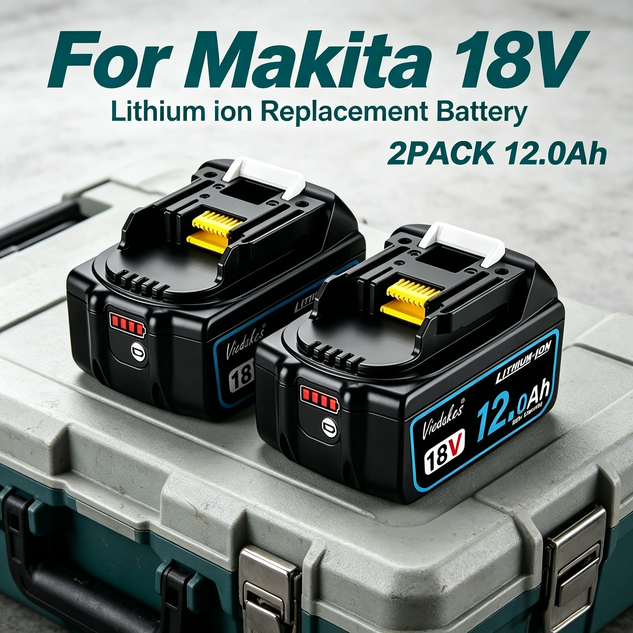 

Original for Makita 18V BL1860 Rechargeable Battery, 18V 12Ah Lithium for Makita 18V Battery BL1840 BL1850 BL1830 BL1860B