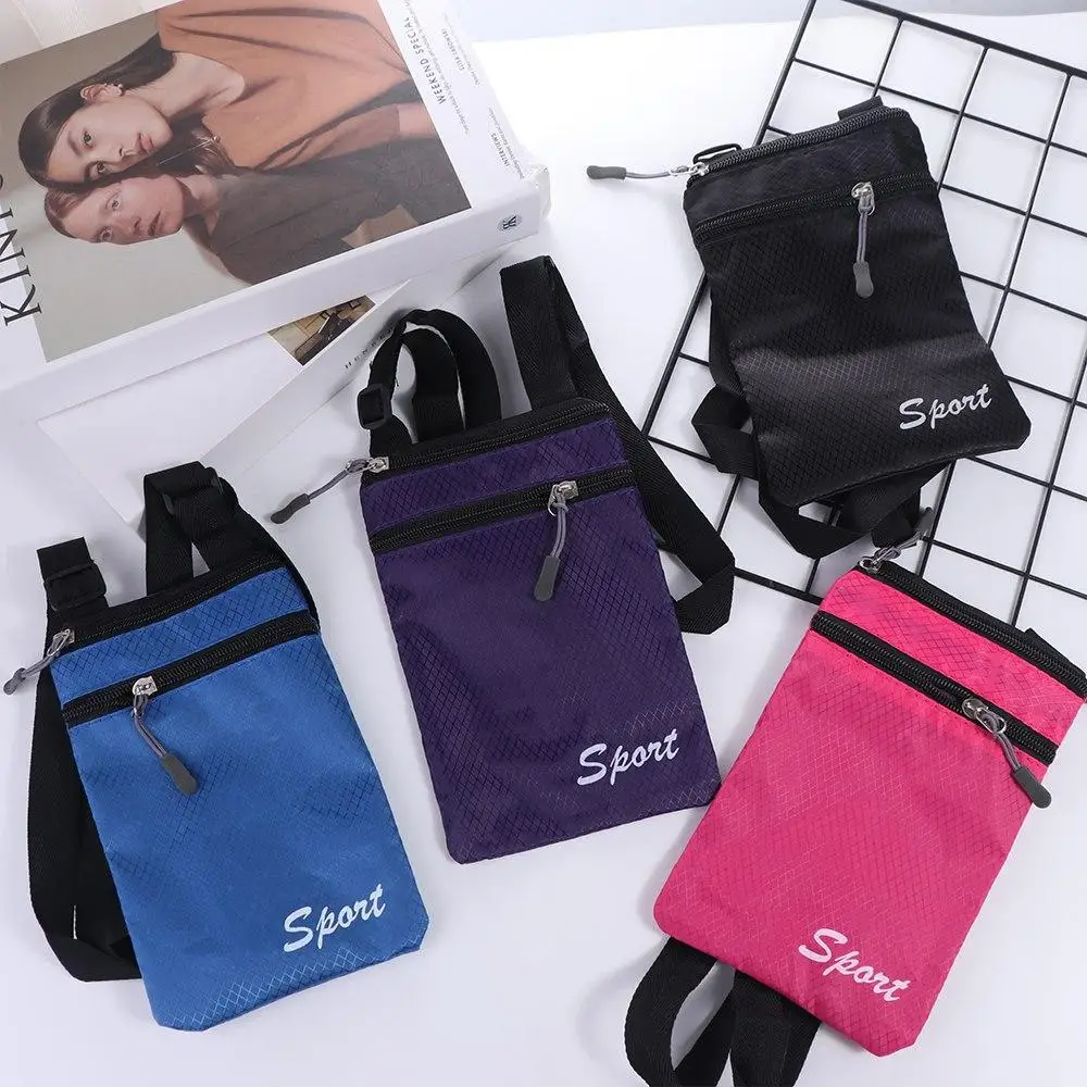 

Outdoor Soild Color Over The Shoulder Simple Small Fashion Storage Bag Letter Mobile Phone Bag Messenger Bag