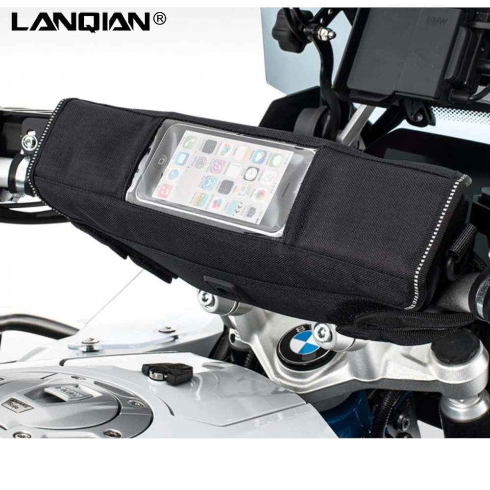 Bolsa para manillar de motocicleta con pantalla táctil, bolsa de almacenamiento para teléfono para BMW R1200GS R 1250GS Suzuki V-STORM 800DE XT1200Z SUPER TENERE