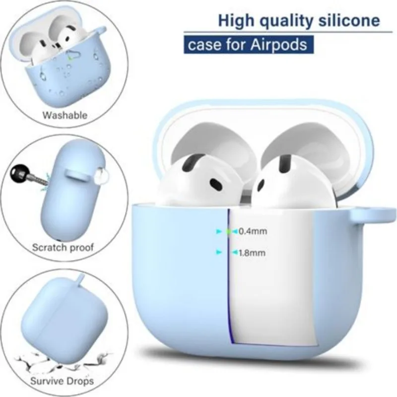 Airpods 4 (2024) Earphone Case Silicone Shock Proof Protective Cover Case | Airpod 4 case cover