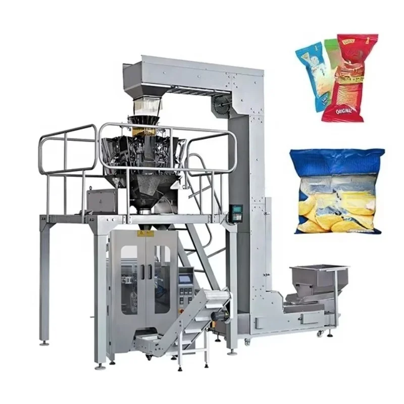 Customized Automatic Dry Food Snack Packaging Machine for Cheese Ball Corn Puff Food Filling Sealing Equipment