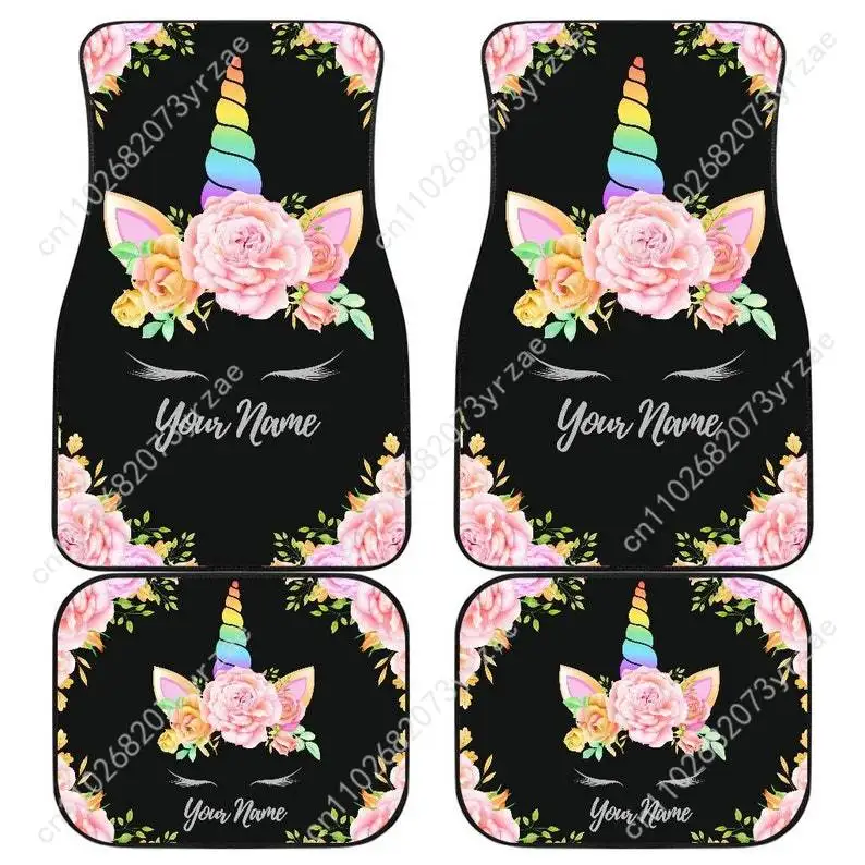 

Unicorn 4pcs Universal Car Floor Mats All-Season Fashionable Auto Interio Absorbent Non-Slip Washable Car Floor Mats