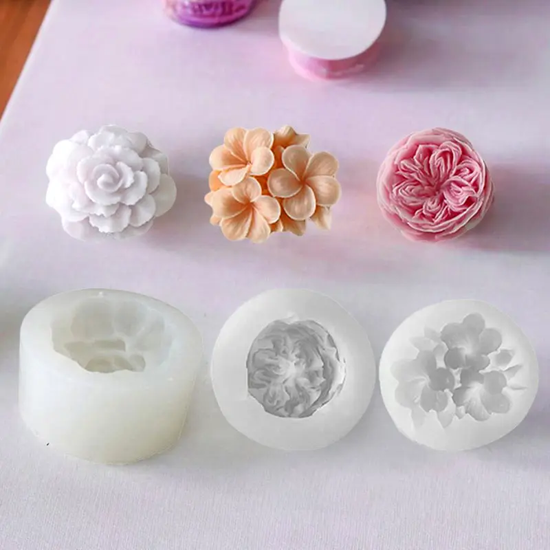 

Цельная силиконовая форма для цветов, украшение для ароматерапии, украшение для свечи, креативная форма для аромата, камня