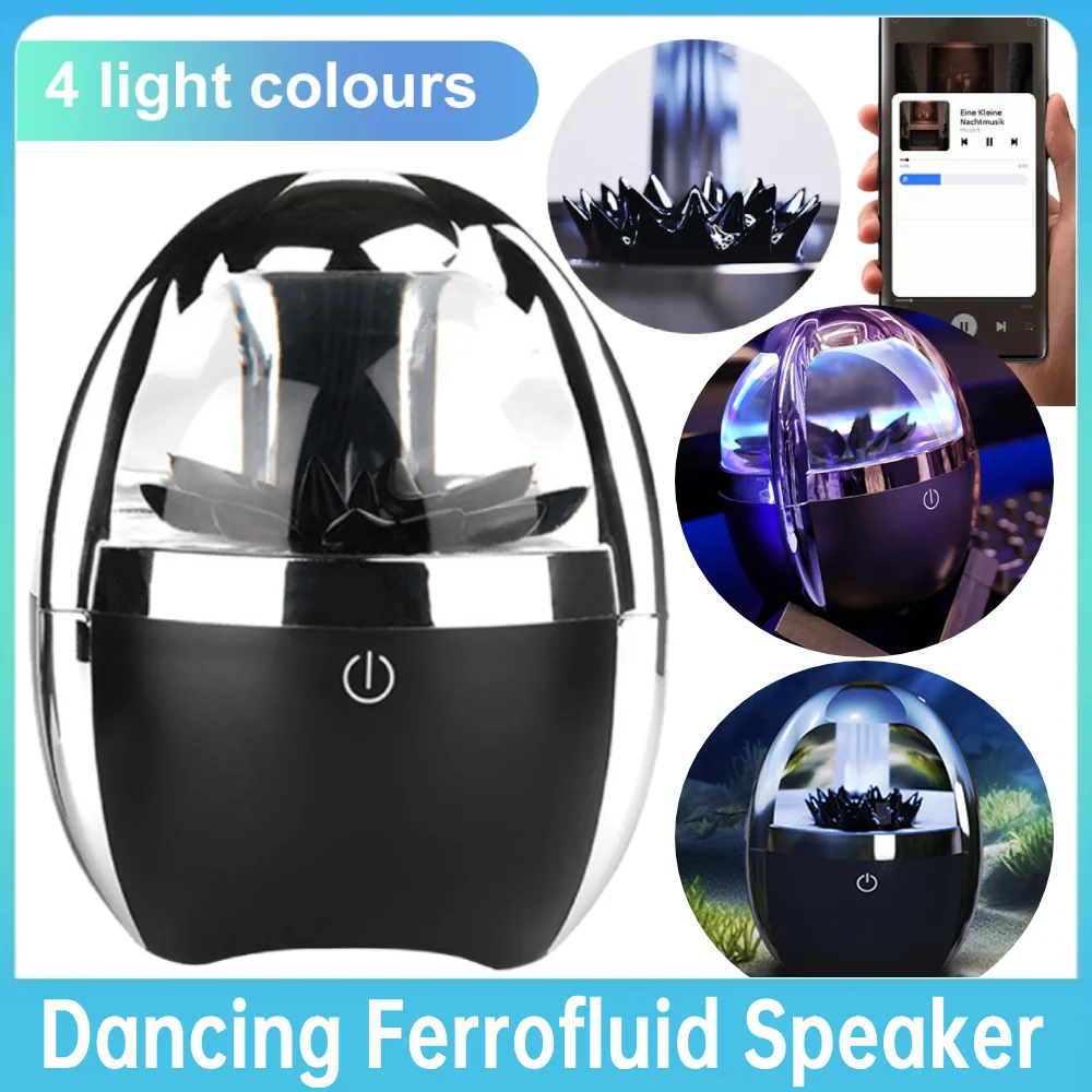 Venom Ferrofluid Speaker Dancing Ferrofluid Music Rhythm 4-Color Adjustable Light BT 5.0 Wireless Speaker Desktop Subwoofer ﻿