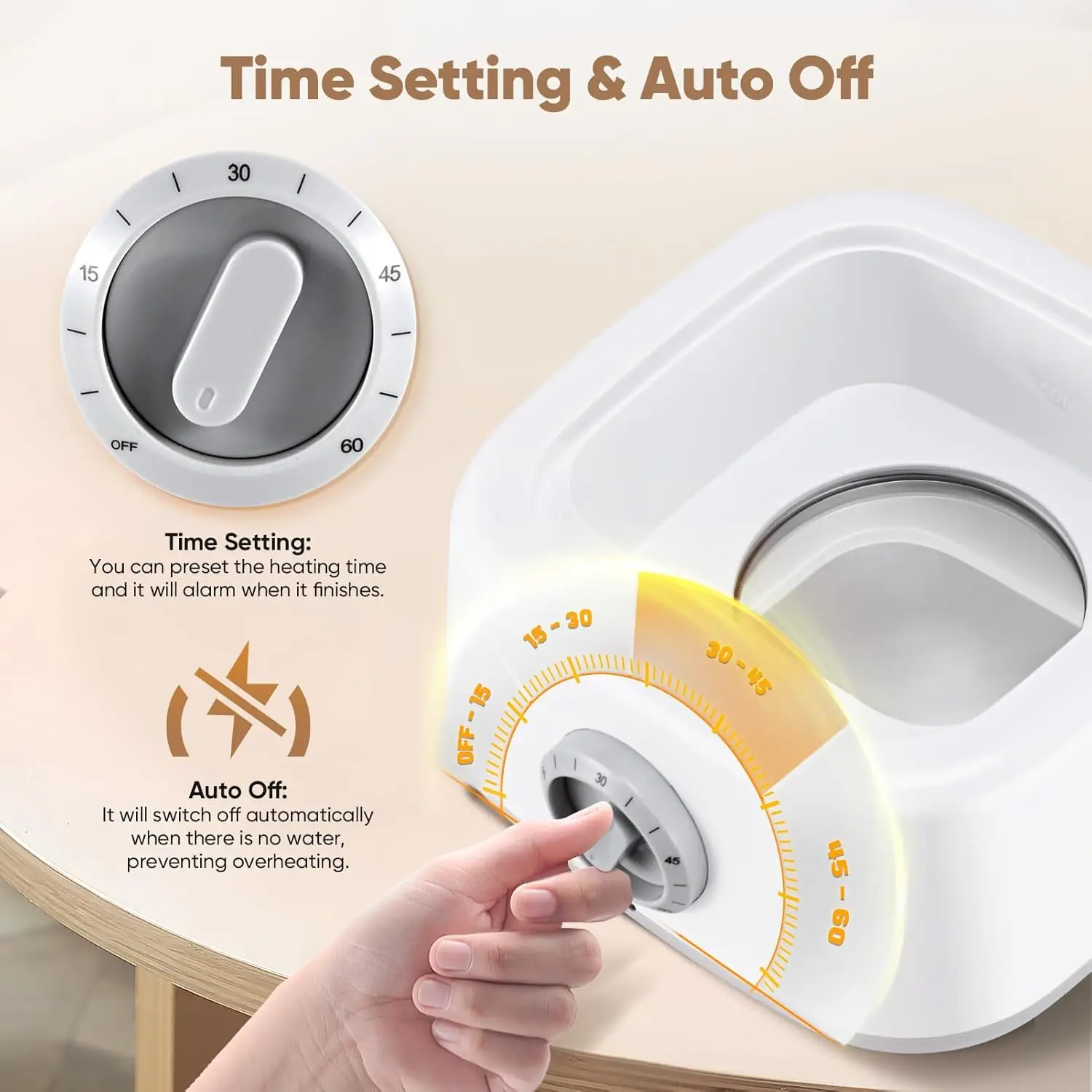 Scaldasalviette Elettrico A Vapore – Riscaldamento Rapido Fino A 202°F, Timer, Spegnimento Automatico, Per Casa E Saloni