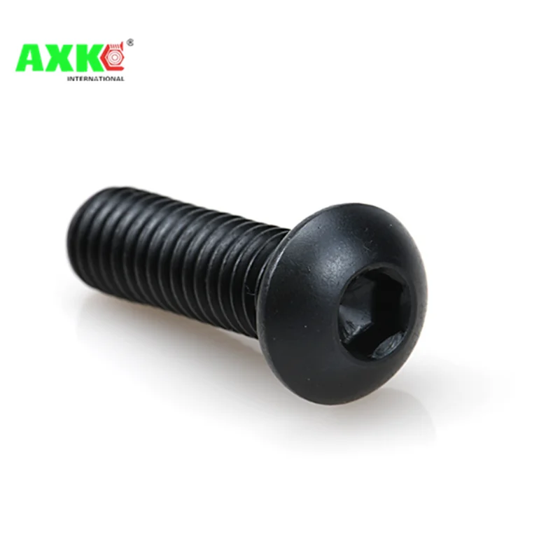 ISO7380 M2 M2.5 M3 M4 M5 M6 M8 304 A2 Round Stainless Steel or Black 10.9 grade Hex Socket Button Head  Allen Bolt Screw