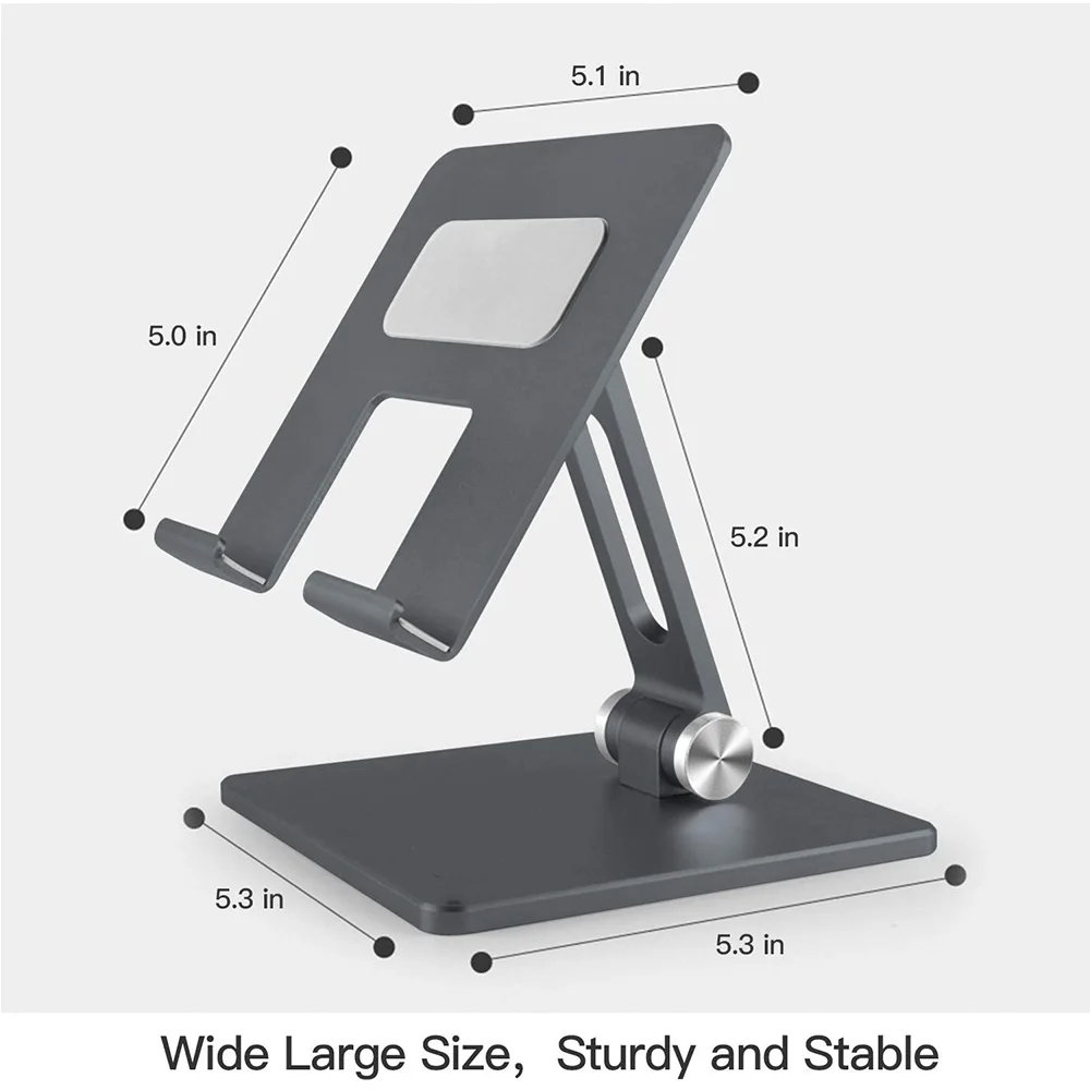 Soporte plegable ajustable para tableta, base de escritorio para iPad Pro 12,9, 11, 10,2, Air Mini 2020, Samsung, Xiaomi Mi Pad