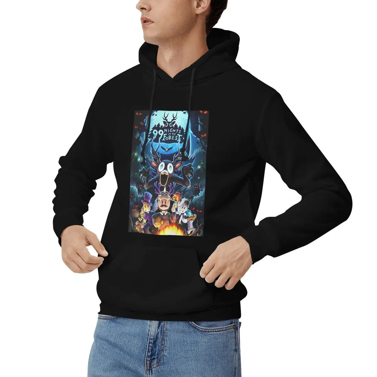 99 Nights In The Forest Halloween Spooky Hoodies Men Women Casual Pullover Sweatshirt Hip Hop Long Sleeve Hooded Autumn Winter